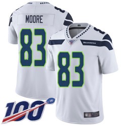 Limited Youth David Moore White Road Jersey - #83 Football Seattle Seahawks 100th Season Vapor Untouchable