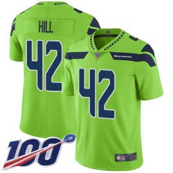 Limited Youth Delano Hill Green Jersey - #42 Football Seattle Seahawks 100th Season Rush Vapor Untouchable