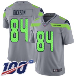 Limited Youth Ed Dickson Silver Jersey - #84 Football Seattle Seahawks 100th Season Inverted Legend
