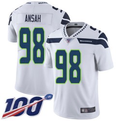 Limited Youth Ezekiel Ansah White Road Jersey - #98 Football Seattle Seahawks 100th Season Vapor Untouchable