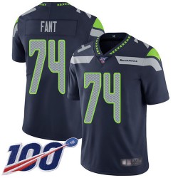 Limited Youth George Fant Navy Blue Home Jersey - #74 Football Seattle Seahawks 100th Season Vapor Untouchable