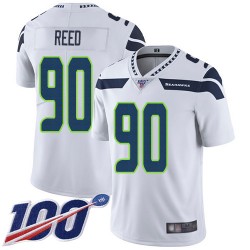 Limited Youth Jarran Reed White Road Jersey - #90 Football Seattle Seahawks 100th Season Vapor Untouchable