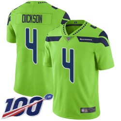 Limited Youth Michael Dickson Green Jersey - #4 Football Seattle Seahawks 100th Season Rush Vapor Untouchable