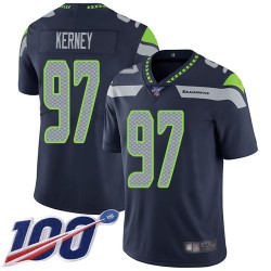 Limited Youth Patrick Kerney Navy Blue Home Jersey - #97 Football Seattle Seahawks 100th Season Vapor Untouchable