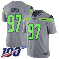 Limited Youth Patrick Kerney Silver Jersey - #97 Football Seattle Seahawks 100th Season Inverted Legend