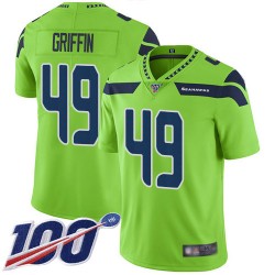 Limited Youth Shaquem Griffin Green Jersey - #49 Football Seattle Seahawks 100th Season Rush Vapor Untouchable