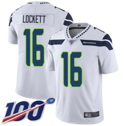 Limited Youth Tyler Lockett White Road Jersey - #16 Football Seattle Seahawks 100th Season Vapor Untouchable