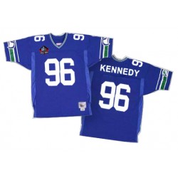 Authentic Men's Cortez Kennedy Blue Home Jersey - #96 Football Seattle Seahawks Hall of Fame 2012 Throwback