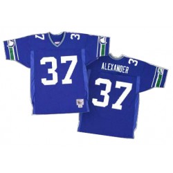 Authentic Men's Shaun Alexander Blue Home Jersey - #37 Football Seattle Seahawks Throwback