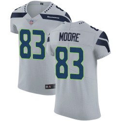 Elite Men's David Moore Grey Alternate Jersey - #83 Football Seattle Seahawks Vapor Untouchable