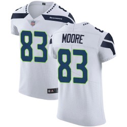 Elite Men's David Moore White Road Jersey - #83 Football Seattle Seahawks Vapor Untouchable