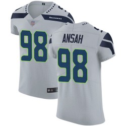 Elite Men's Ezekiel Ansah Grey Alternate Jersey - #98 Football Seattle Seahawks Vapor Untouchable