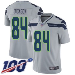 Limited Men's Ed Dickson Grey Alternate Jersey - #84 Football Seattle Seahawks 100th Season Vapor Untouchable