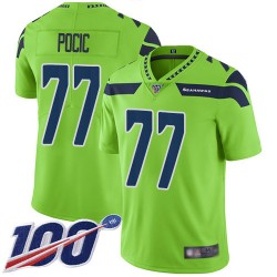 Limited Men's Ethan Pocic Green Jersey - #77 Football Seattle Seahawks 100th Season Rush Vapor Untouchable