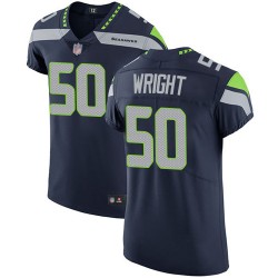 Elite Men's K.J. Wright Navy Blue Home Jersey - #50 Football Seattle Seahawks Vapor Untouchable