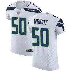 Elite Men's K.J. Wright White Road Jersey - #50 Football Seattle Seahawks