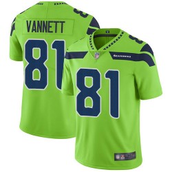 Elite Men's Nick Vannett Green Jersey - #81 Football Seattle Seahawks Rush Vapor Untouchable
