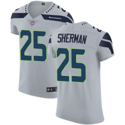 Elite Men's Richard Sherman Grey Alternate Jersey - #25 Football Seattle Seahawks